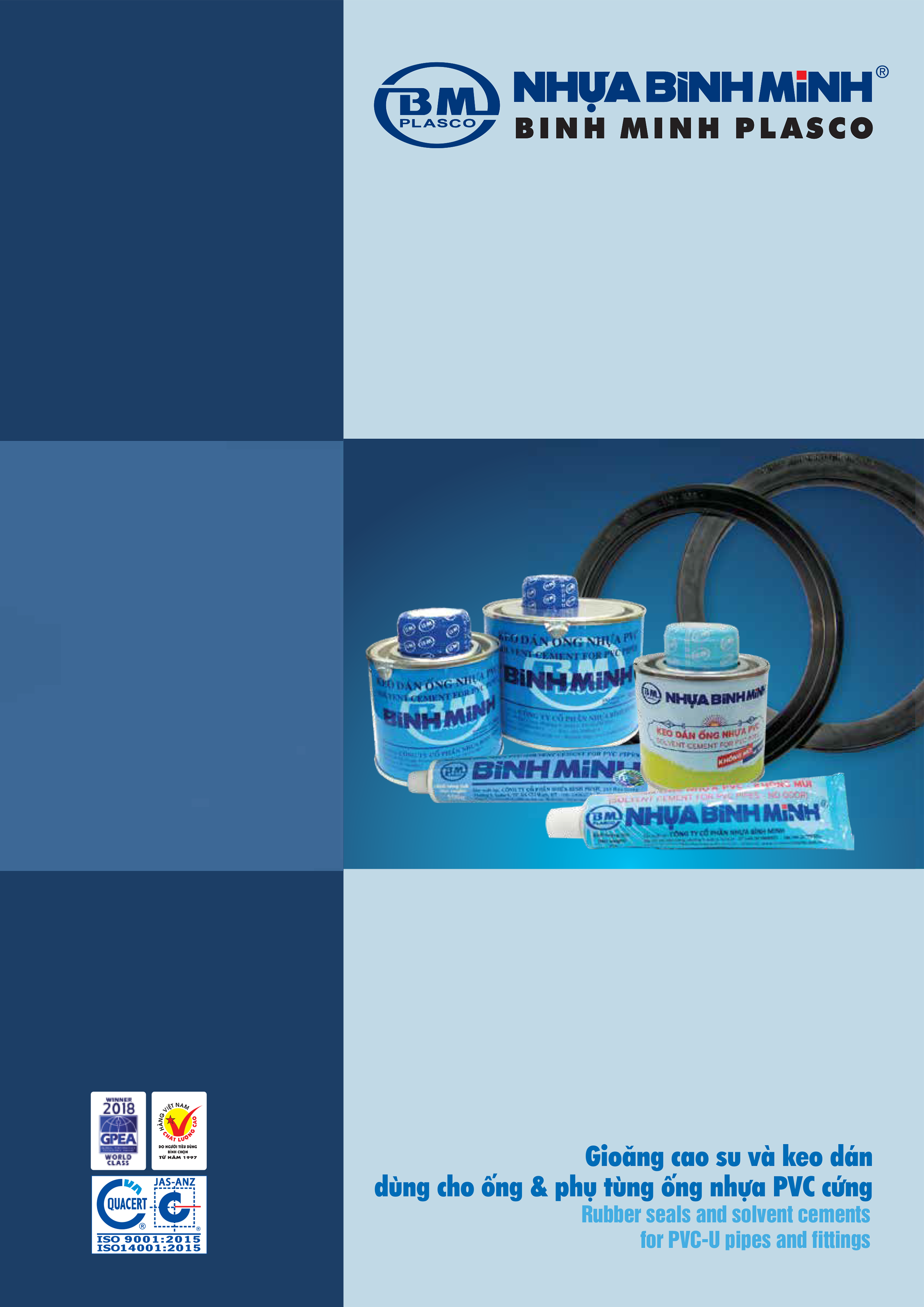 Gioăng cao su và keo dán dùng cho ống & phụ tùng ống nhựa PVC cứng