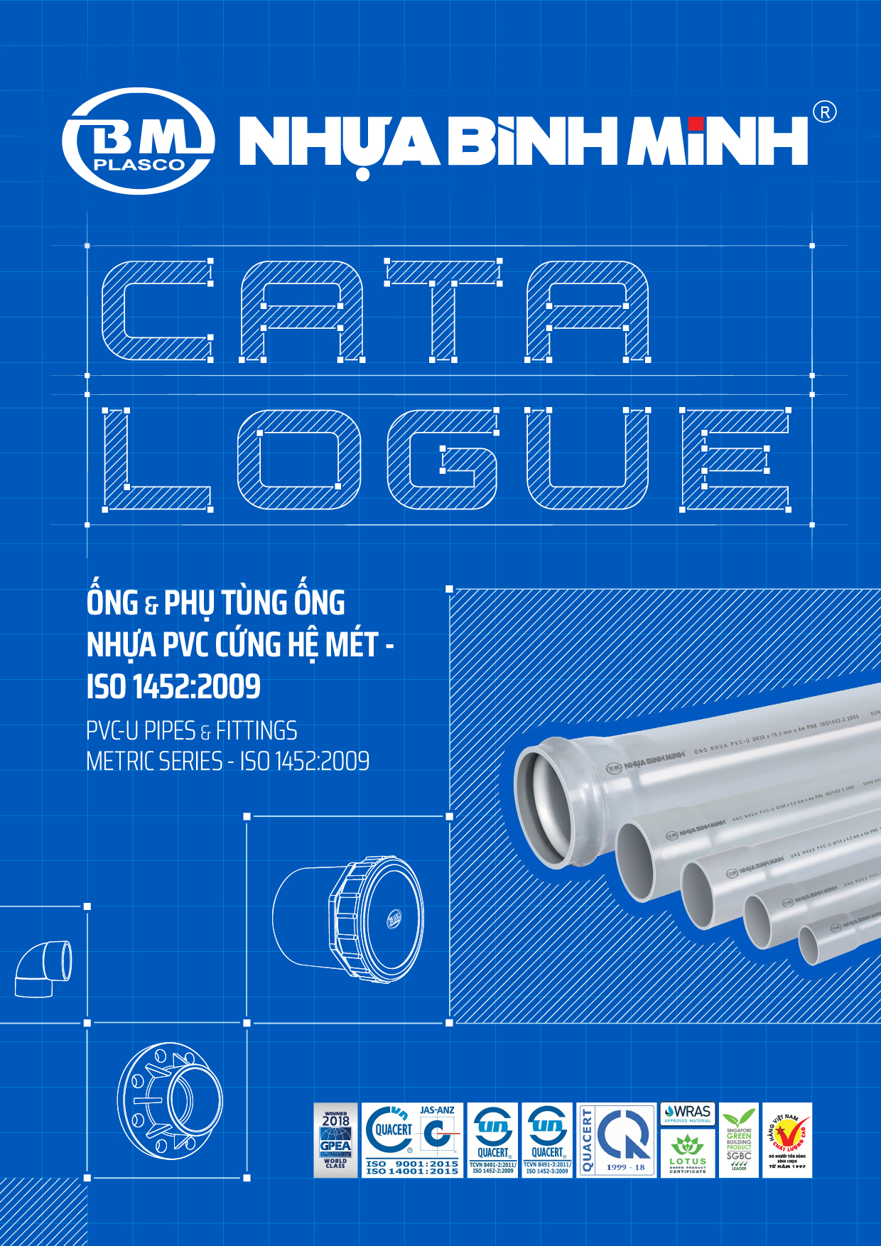 Ống và phụ tùng ống nhựa PVC cứng hệ mét - ISO 1452:2009