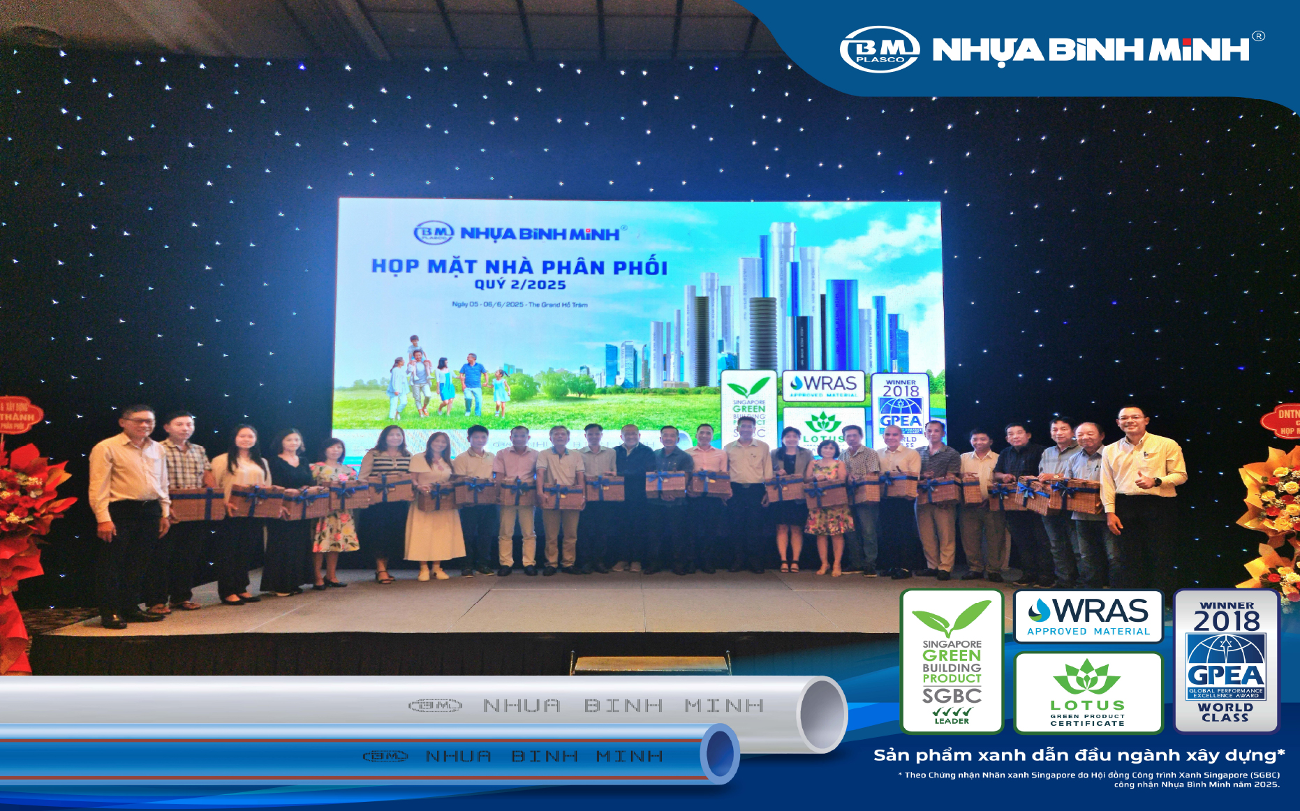 Họp mặt nhà phân phối Nhựa Bình Minh quý 2/2025: đồng hành phát triển, hướng tới tương lai xanh