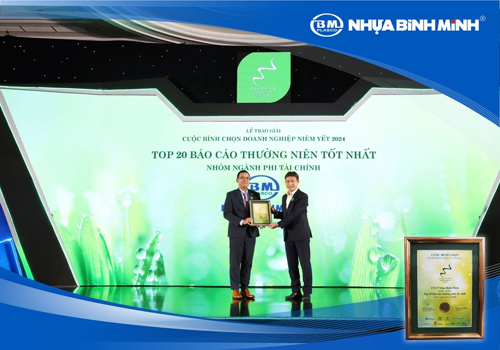 Nhựa Bình Minh đạt TOP 20 báo cáo thường niên tốt nhất 2024