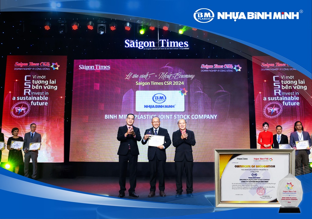 Nhựa Bình Minh lần thứ ba liên tiếp nhận giải thưởng “Doanh nghiệp vì cộng đồng”