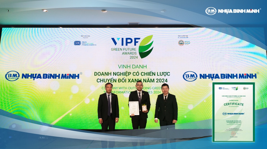 NHỰA BÌNH MINH ĐẠT GIẢI “VÌ TƯƠNG LAI XANH” – ĐÁNH DẤU THÀNH TỰU TRONG CHIẾN LƯỢC PHÁT TRIỂN BỀN VỮNG