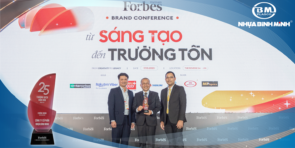 NHỰA BÌNH MINH THUỘC TOP 25 THƯƠNG HIỆU DẪN ĐẦU TẠI VIỆT NAM