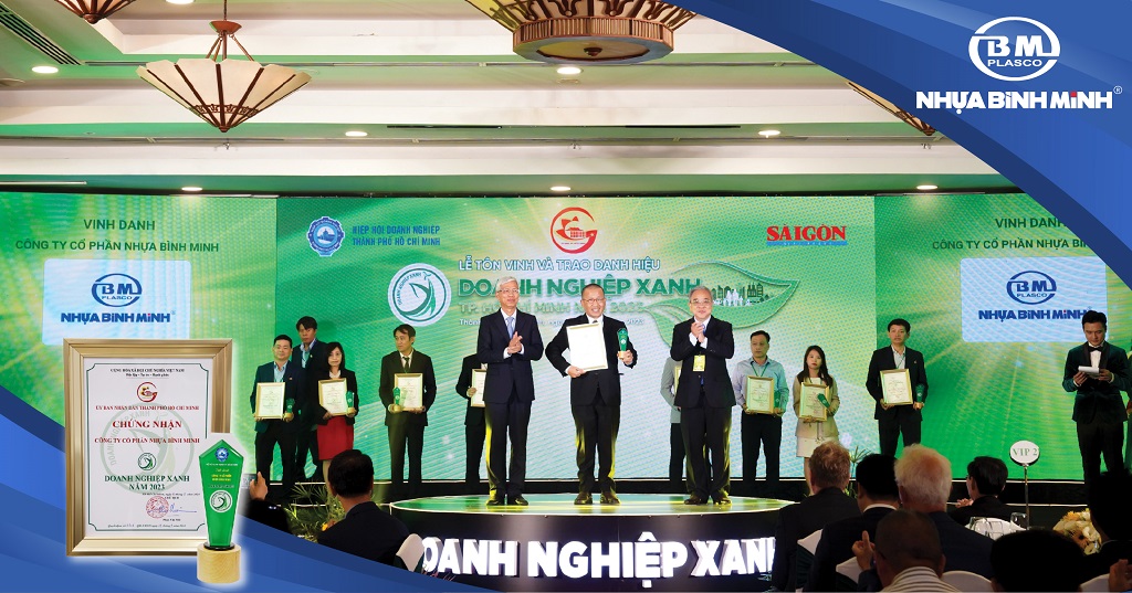 NHỰA BÌNH MINH TỰ HÀO ĐÓN NHẬN DANH HIỆU “DOANH NGHIỆP XANH TP. HCM” NĂM 2023