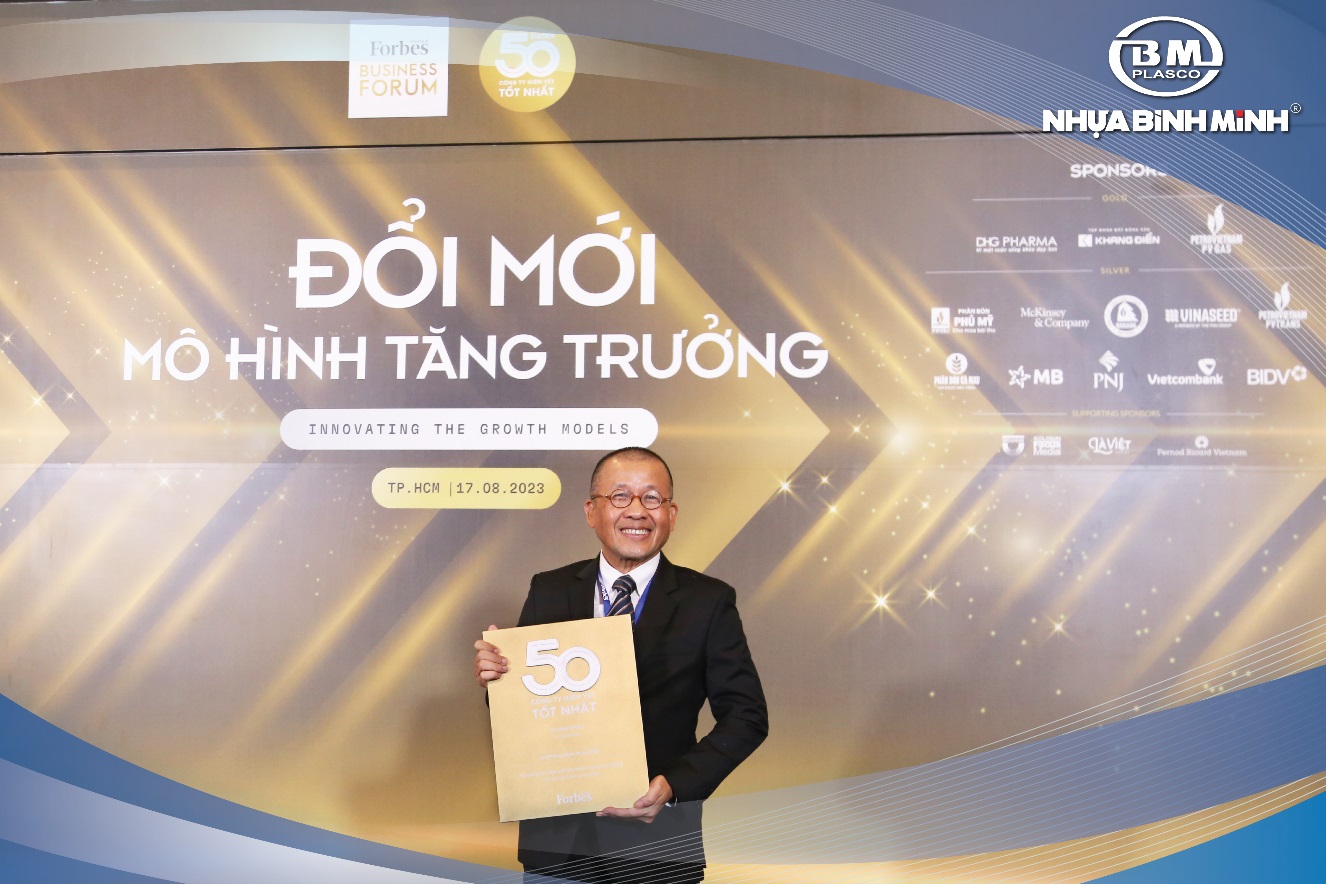 NHỰA BÌNH MINH TIẾP TỤC ĐƯỢC VINH DANH TOP 50 CÔNG TY NIÊM YẾT TỐT NHẤT NĂM 2023