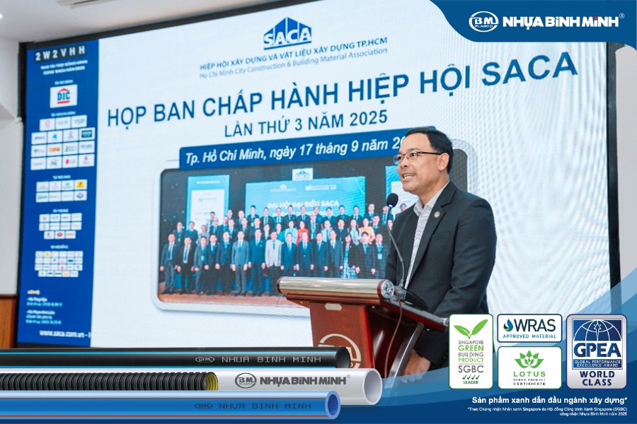 NHỰA BÌNH MINH ĐÓN TIẾP BAN CHẤP HÀNH HIỆP HỘI XÂY DỰNG VÀ VẬT LIỆU XÂY DỰNG TP.HCM