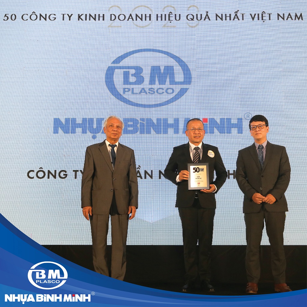 Nhựa Bình Minh 12 năm liên tiếp đạt danh hiệu top 50 Công ty Kinh doanh hiệu quả nhất Việt Nam