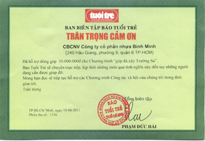 Góp đá xây Trường Sa