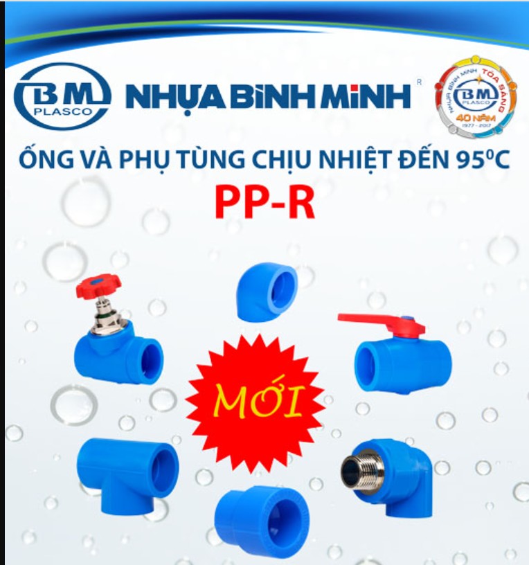 ỐNG VÀ PHỤ TÙNG PP-R NHỰA BÌNH MINH MỚI