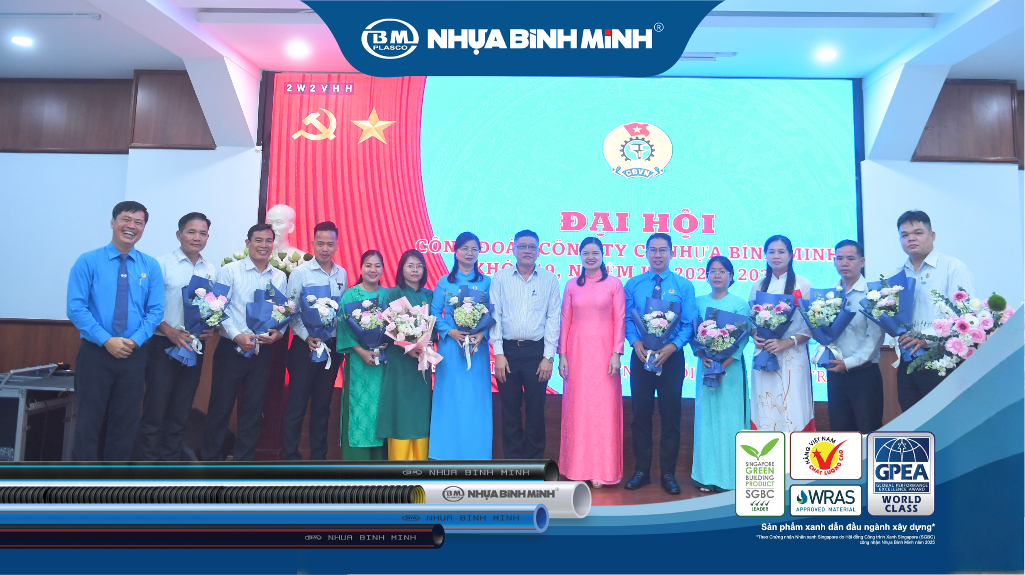 Đại hội Công Đoàn Nhựa Bình Minh khóa XIX, nhiệm kỳ 2025 - 2030: Đoàn Kết - Dân Chủ - Kỷ Cương - Đổi Mới - Phát triển