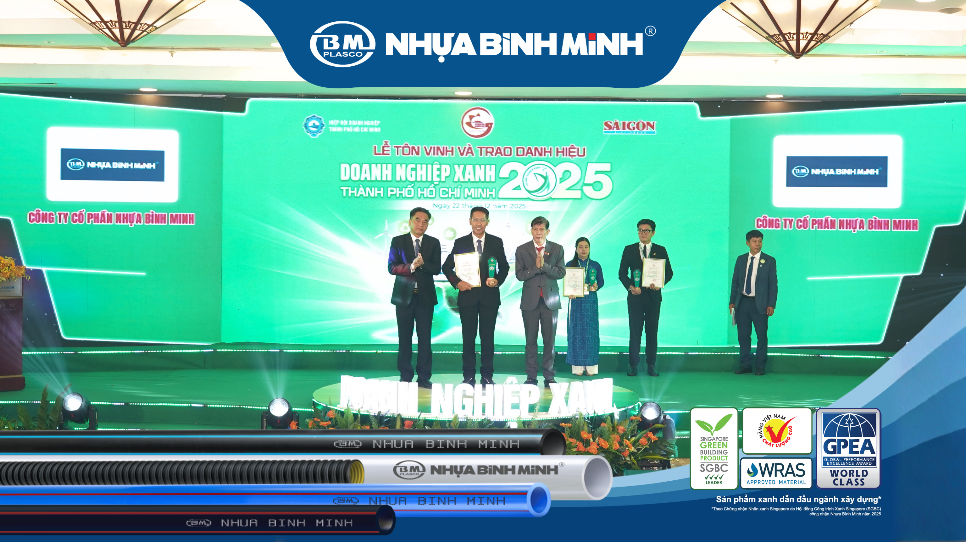 Nhựa Bình Minh được vinh danh là Doanh Nghiệp Xanh TP.HCM 2025