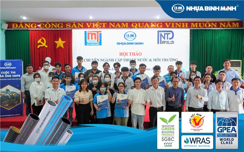 BINH MINH PLASTICS ORGANIZES HDPE PIPE WELDING COMPETITION FOR STUDENTS OF MIEN TAY CONSTRUCTION UNIVERSITY