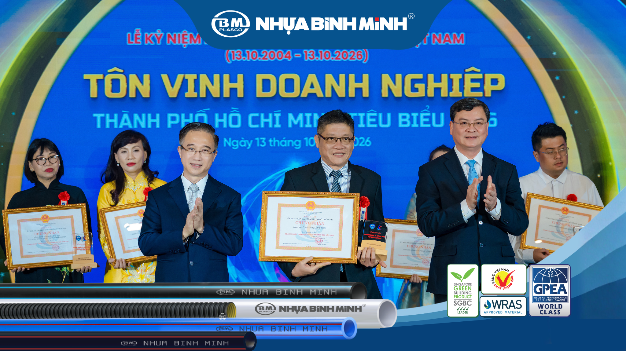 Nhựa Bình Minh được công nhận Doanh nghiệp TP.HCM tiêu biểu năm 2026
