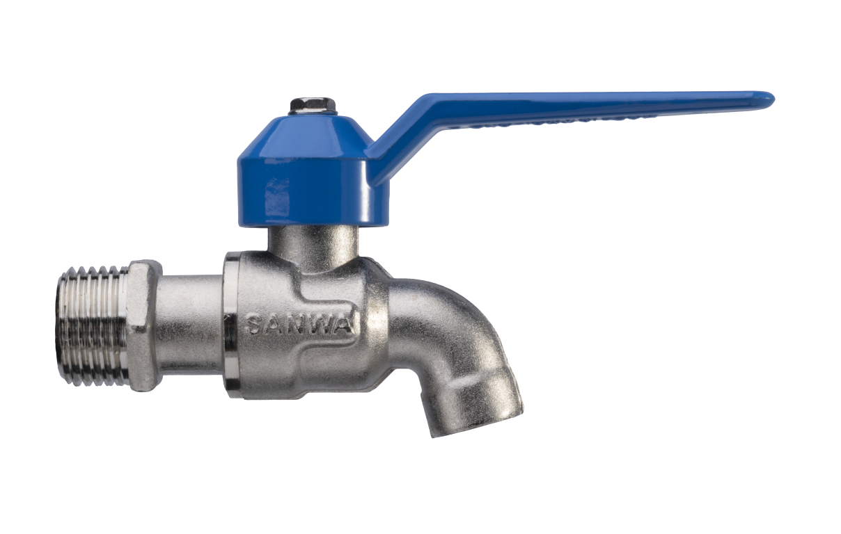 Vòi gạt thau dn1/2 PN16 tay gạt xanh fancy _ Brass fancy ball tap dn1/2 PN16 blue lever