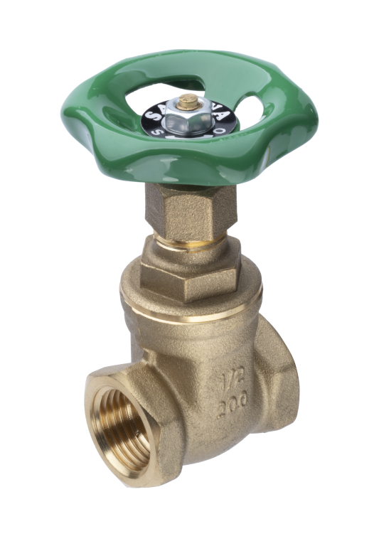 Van xoay thau dn1/2 PN16 tay xanh lá _ Brass gate valve dn1/2 PN16 green handwheel