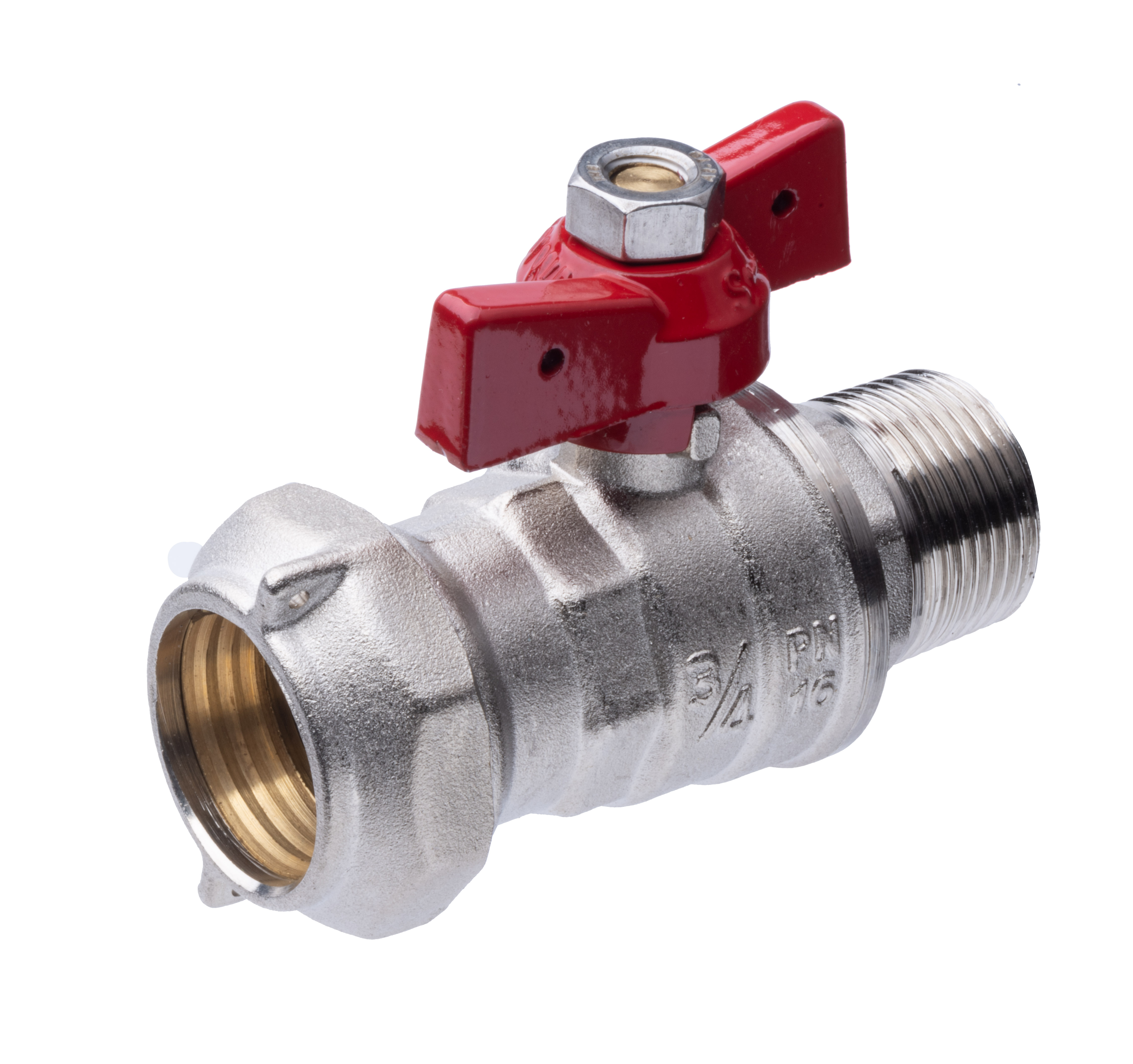 Van gạt thau DZR tay gạt đỏ