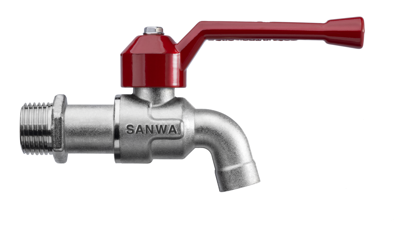 Vòi gạt thau dn1/2 PN16 tay gạt đỏ
