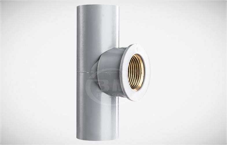 Threaded female T with socket